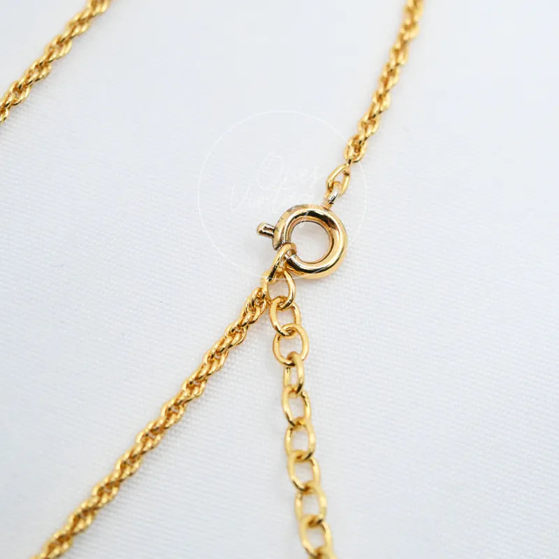 [Pre-owned] Christian Dior CD Logo Gold Necklace