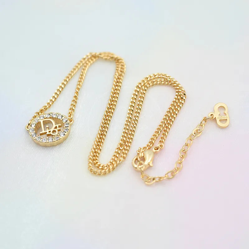 [Pre-owned] Christian Dior CD Rhinestone Necklace