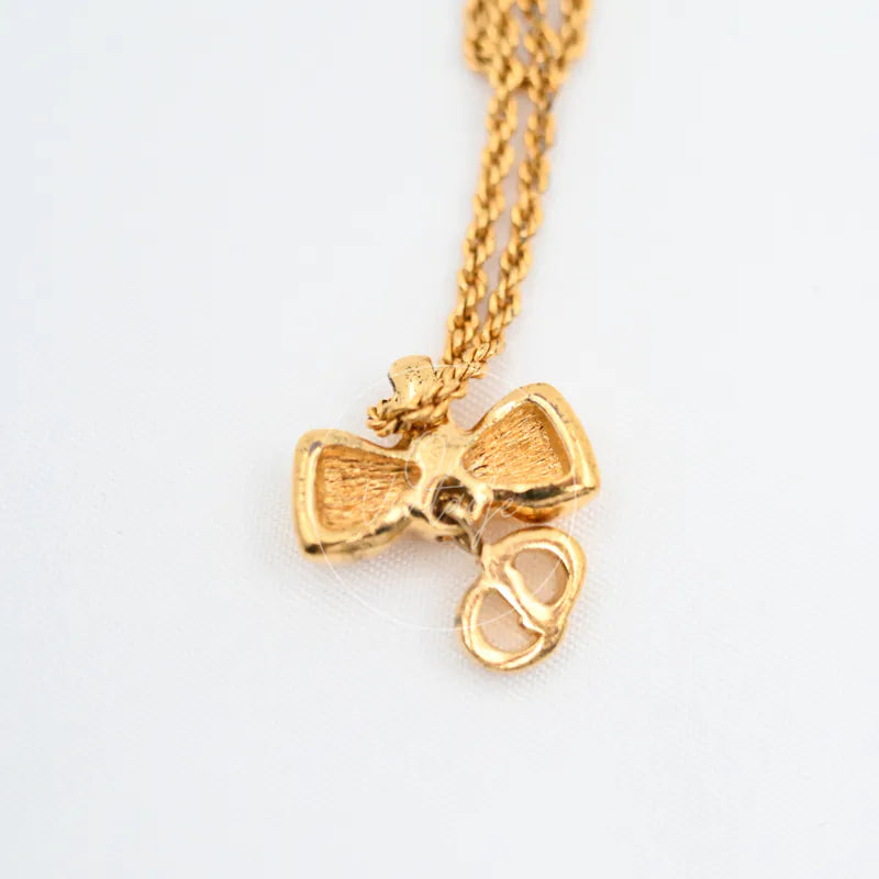 [Pre-owned] Christian Dior Vintage Ribbon Necklace