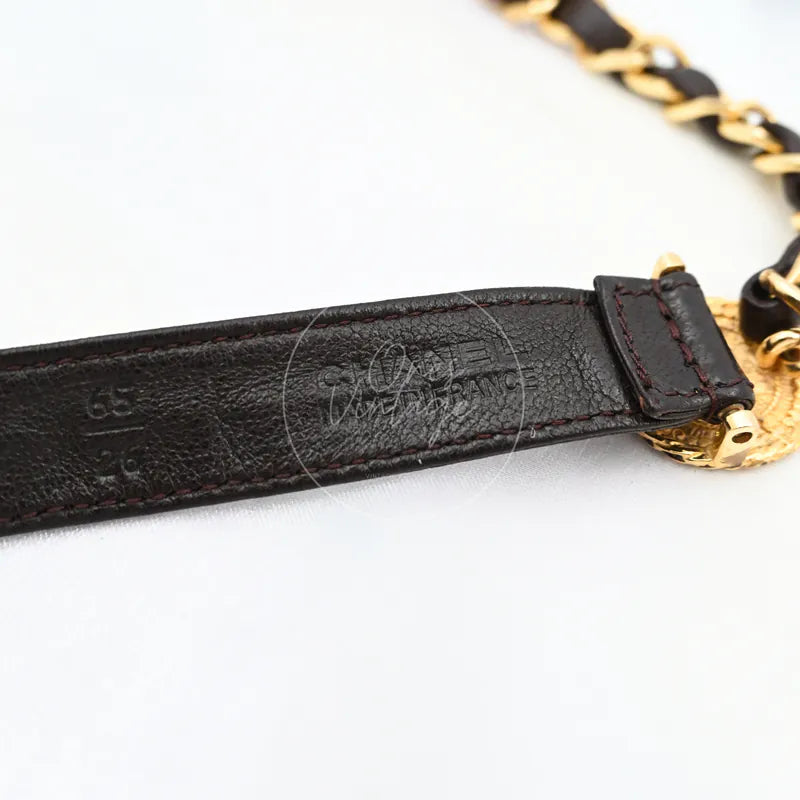 [Pre-owned] Chanel Gold Metal Chain Belt