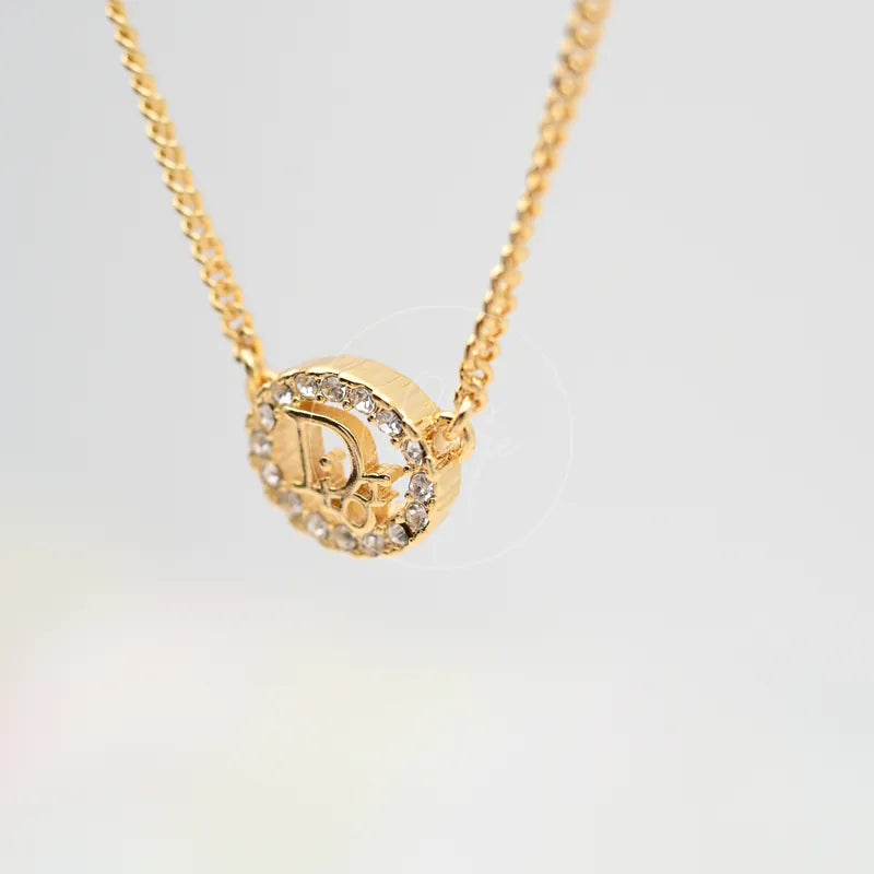 [Pre-owned] Christian Dior CD Rhinestone Necklace