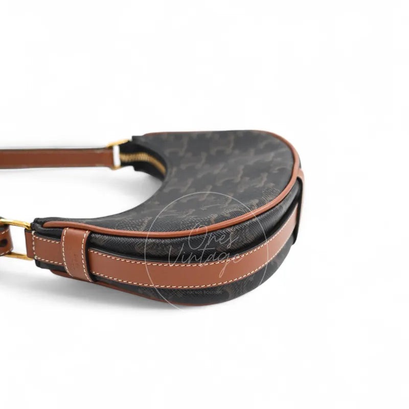 [Pre-owned] Celine Mini AVA Bag In Triomphe Canvas and Calfskin