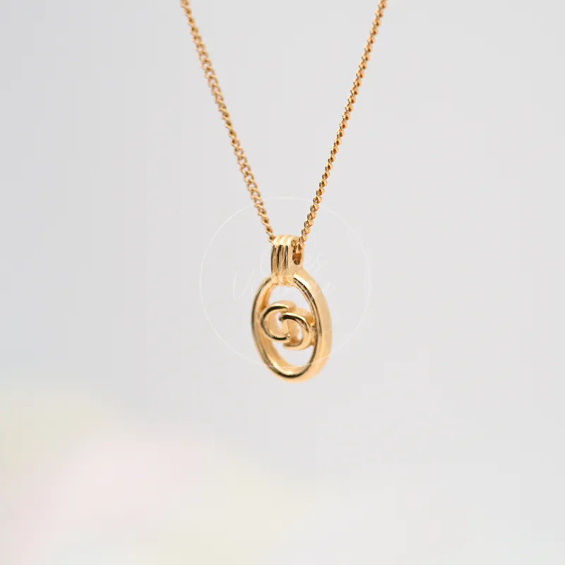[Pre-owned] Christian Dior CD Pendant Necklace