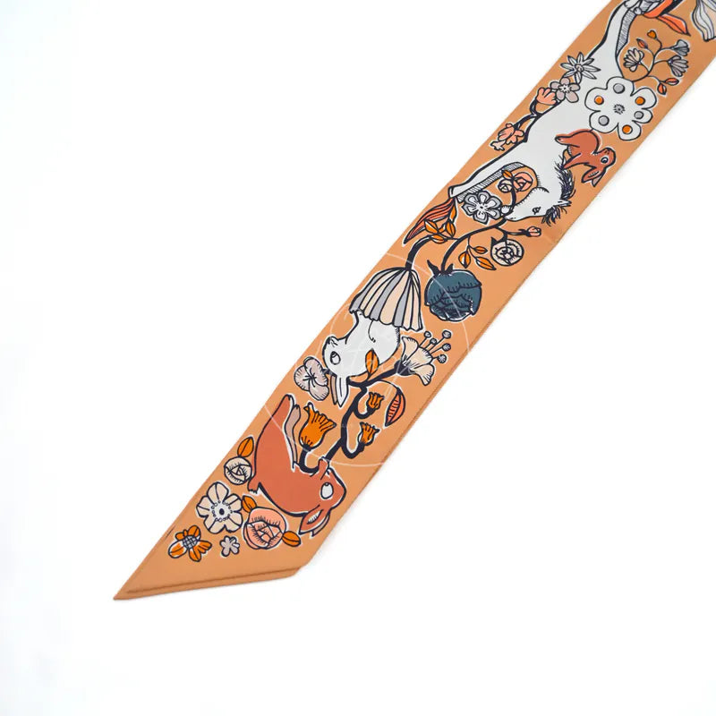 [Brand New]Hermes Mille et Un Lapins Twilly