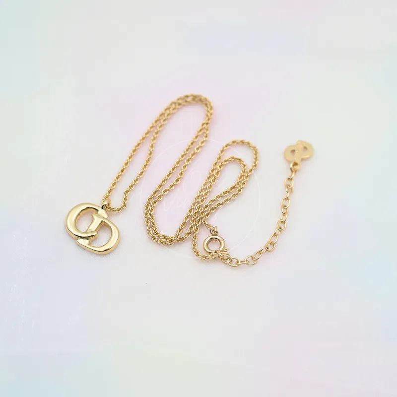 [Pre-owned] Christian Dior CD Pendant Necklace