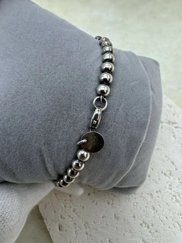 [Pre-owned] Tiffany & co. Return to Tiffany 925 Silver Heart Tag Bracelet
