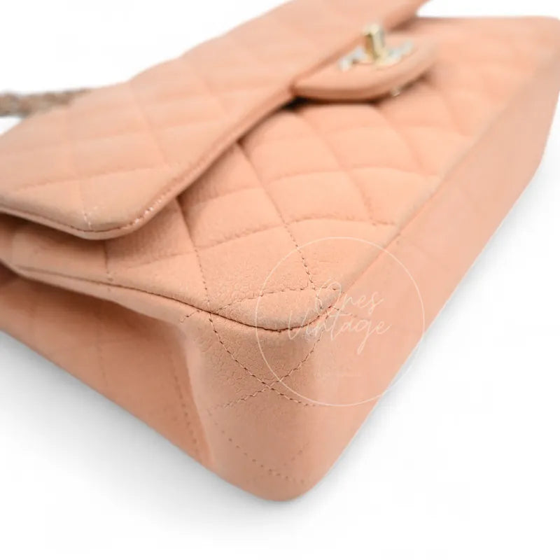 [Pre-owned] Chanel CF25 Medium Classic Flap Bag Beige Caviar