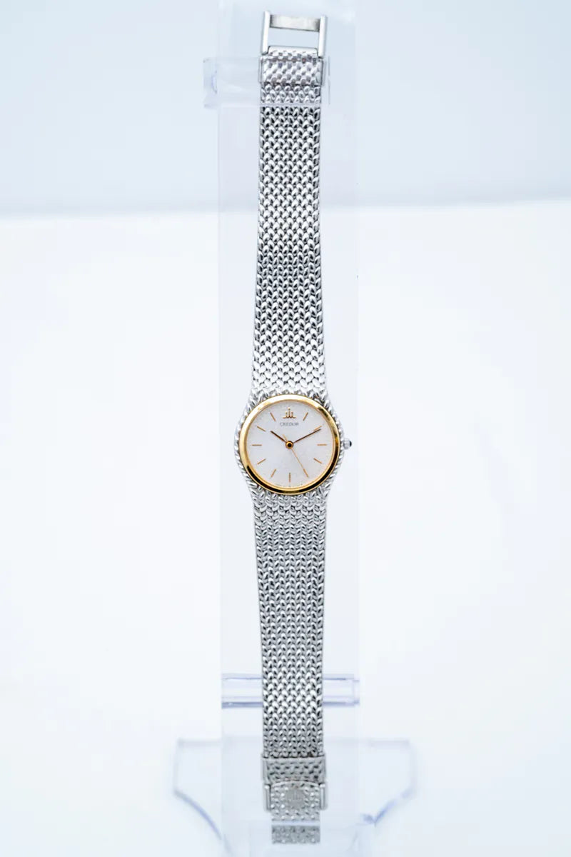 [Pre-owned] Credor 18K Gold Bezel Ladies Watch