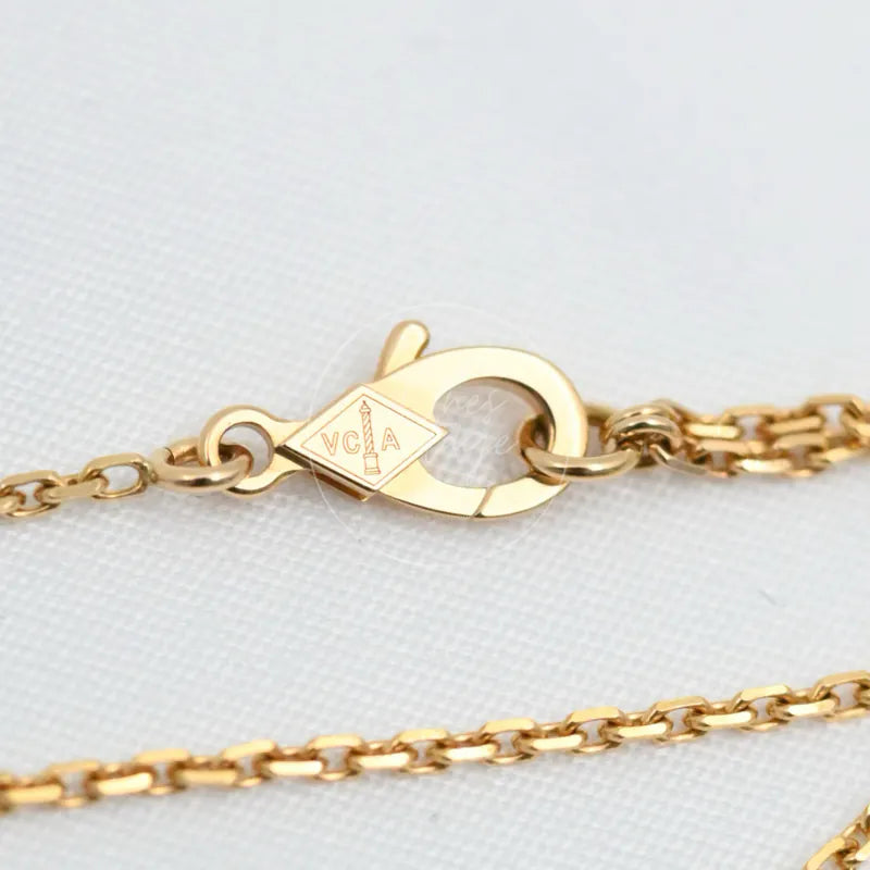 [Pre-owned] Van Cleef & Arpels Vintage Alhambra Necklace 18K Yellow Gold Onyx VCARA45800