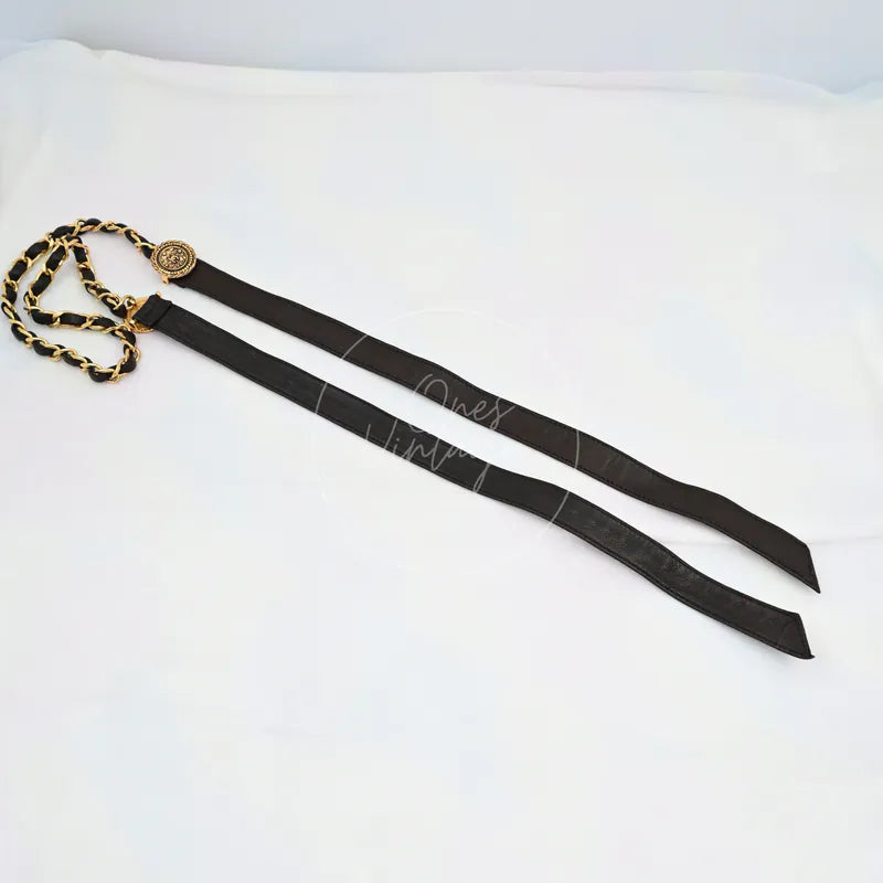 [Pre-owned] Chanel Gold Metal Chain Belt
