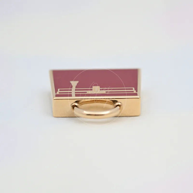 [Brand New] Hermes Kelly Charm (Red & Gold)