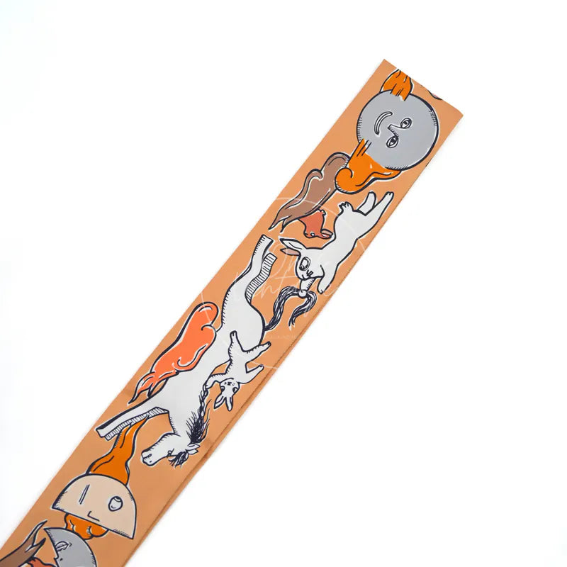 [Brand New]Hermes Mille et Un Lapins Twilly