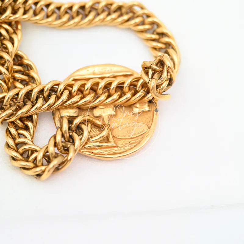 [Pre-owned] Chanel Gold Coin Cambon Belt