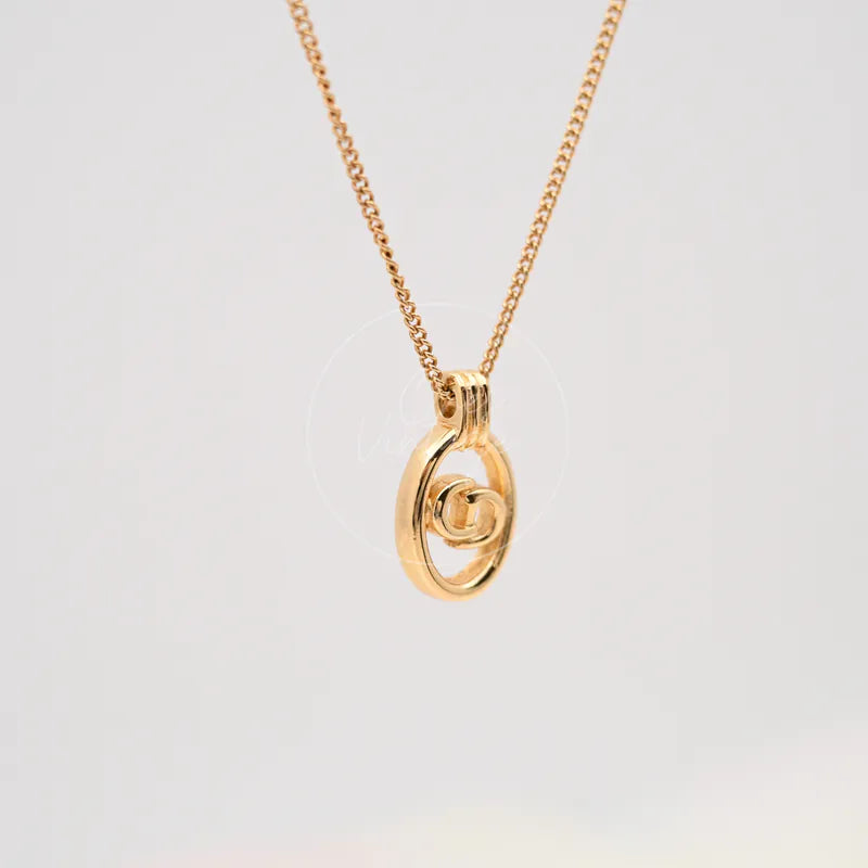 [Pre-owned] Christian Dior CD Pendant Necklace
