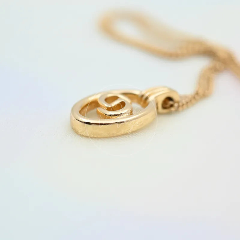 [Pre-owned] Christian Dior CD Pendant Necklace