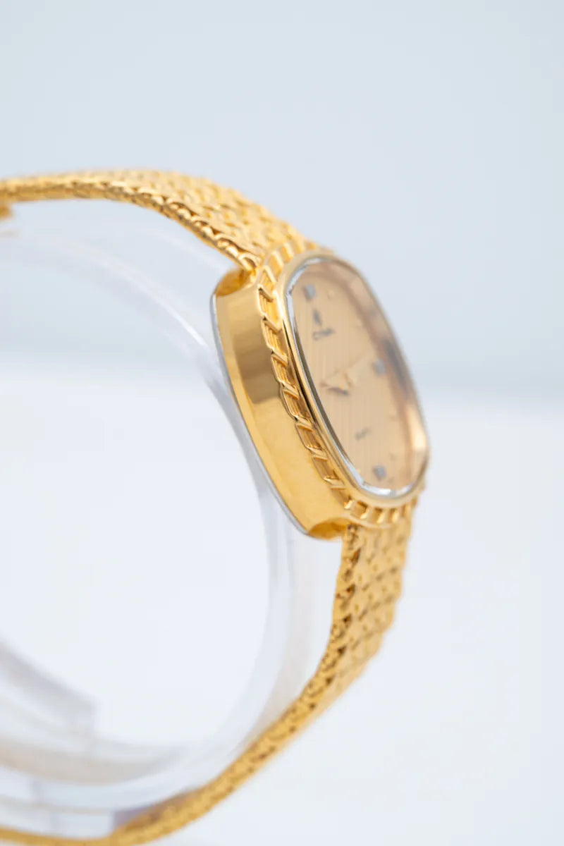 [Pre-owned] CYMA Vintage Yellow Gold Plated Square Dial Quartz Watch