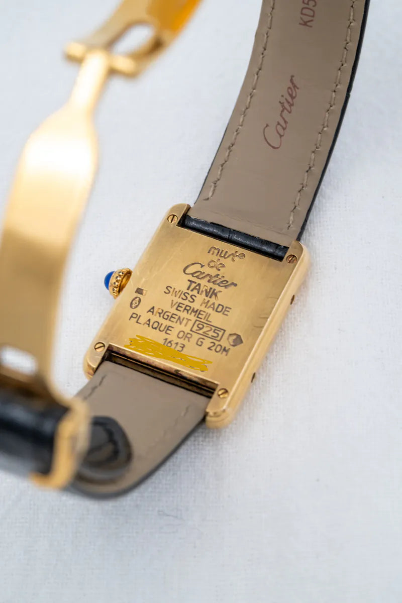 [Pre-owned] Cartier W1003154 1613 Vermeil Tank Quartz Vintage Watch
