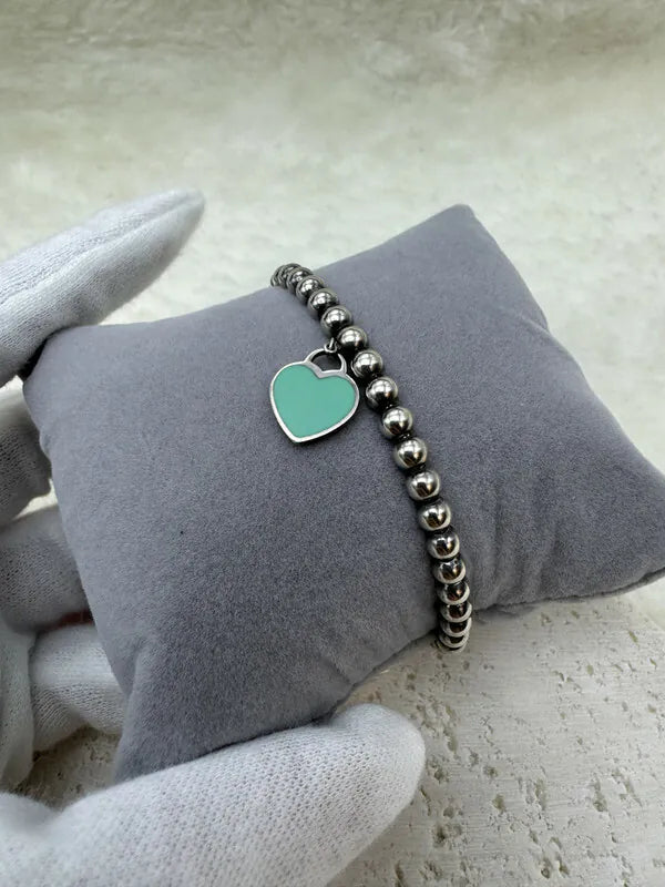 [Pre-owned] Tiffany & co. Return to Tiffany 925 Silver Heart Tag Bracelet