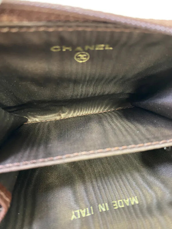 [Pre-owned] Chanel Vintage CC Mark Zip Wallet Red Caviar Series 5