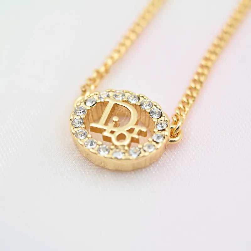 [Pre-owned] Christian Dior CD Rhinestone Necklace