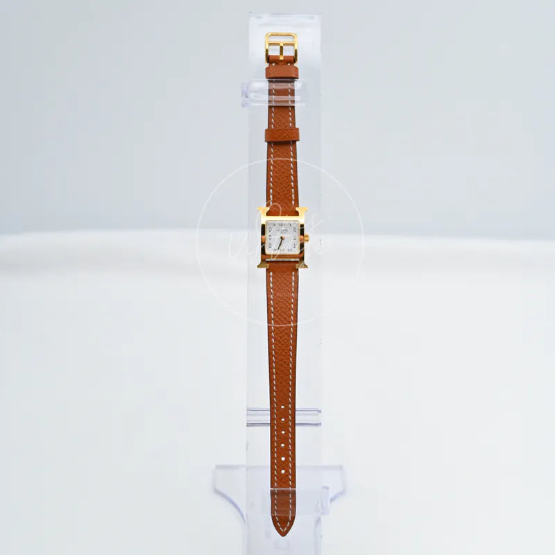 [Unuesd] Hermes Heure H Watch Small Model 25mm Quartz SS White Dial