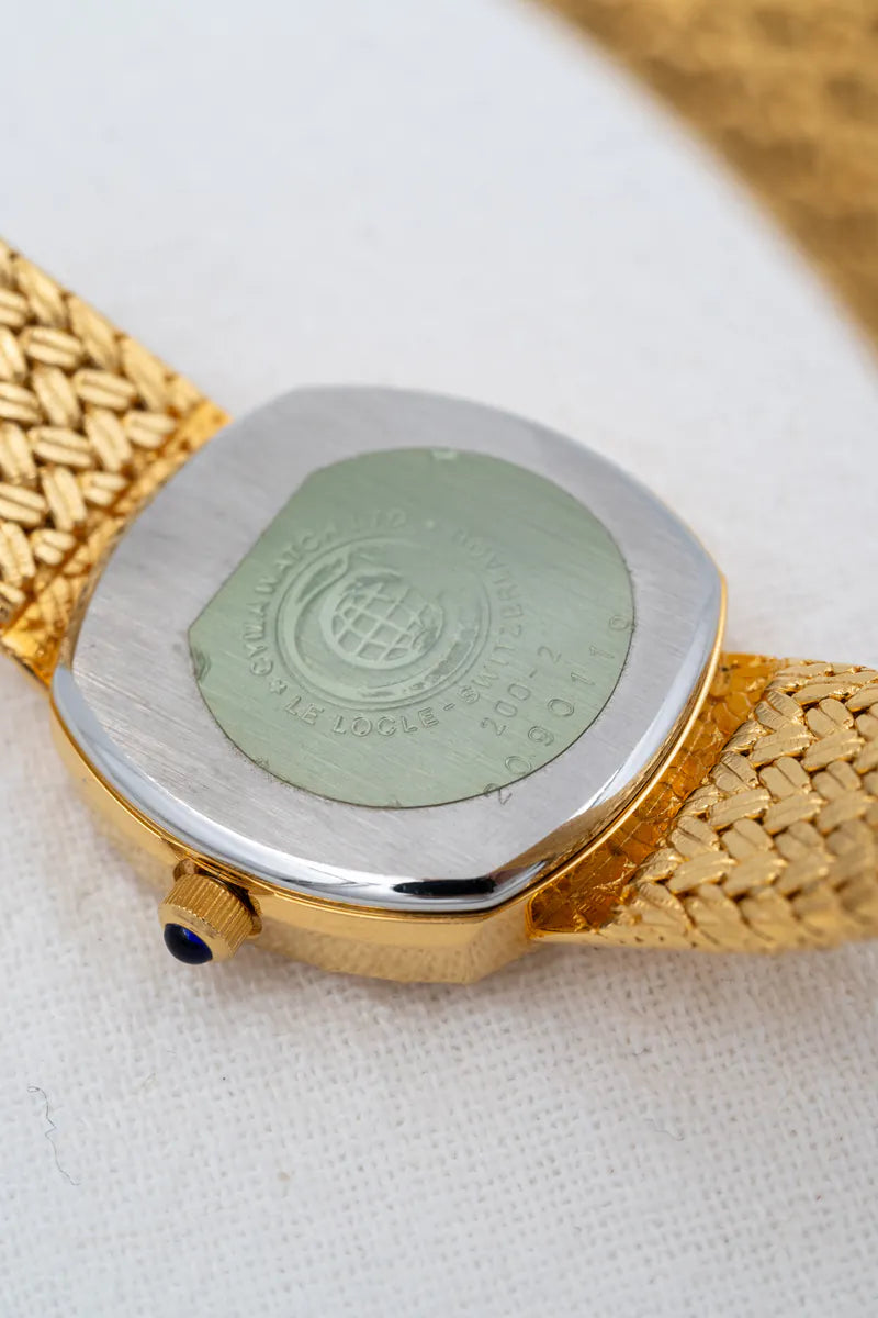 [Pre-owned] CYMA Vintage Yellow Gold Plated Square Dial Quartz Watch