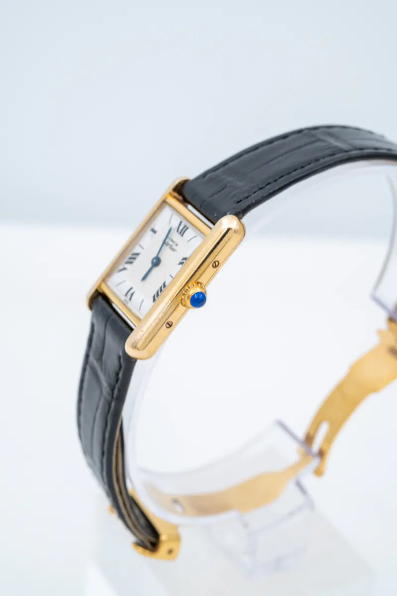 [Pre-owned] Cartier W1003154 1613 Vermeil Tank Quartz Vintage Watch