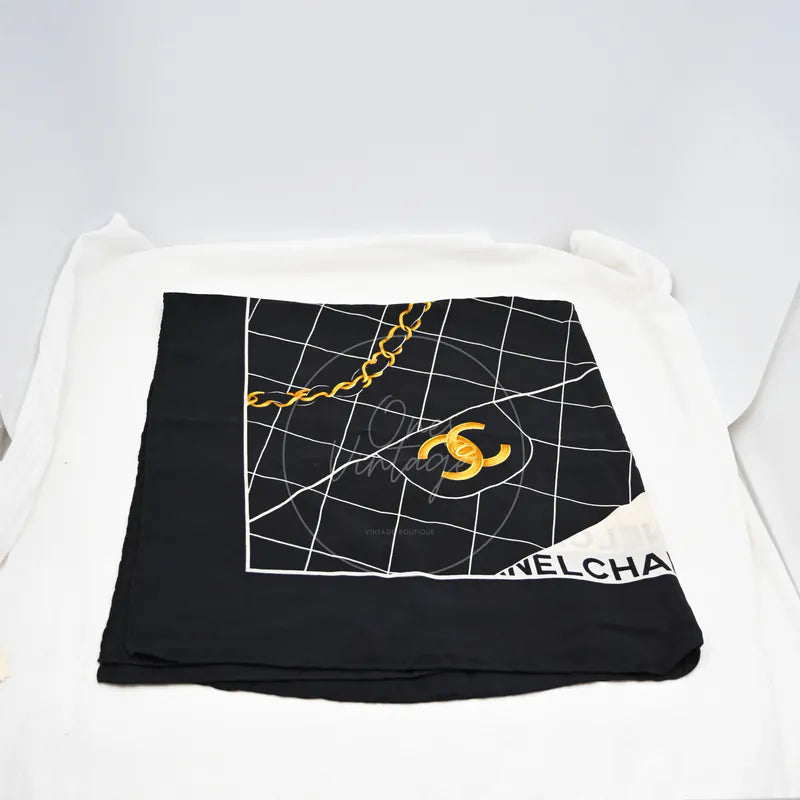 [Pre-owned] Chanel Silk CC Square Scarf