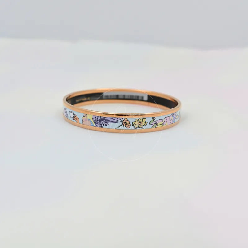 [Pre-owned] Hermes Enamel Tea For Two Bangle