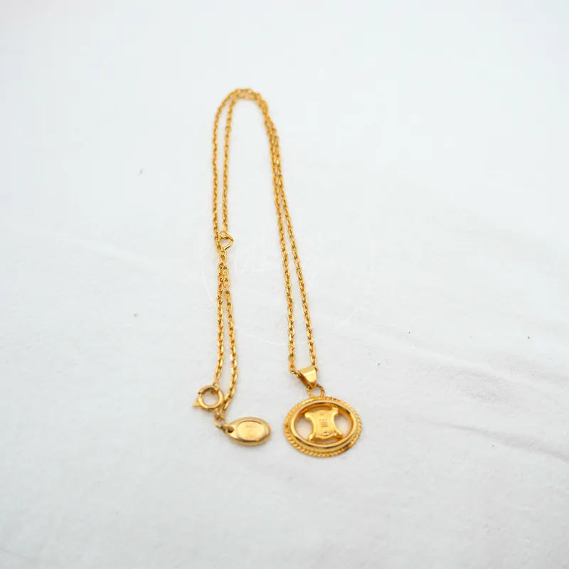 [Pre-owned] Celine Blason Chain Necklace