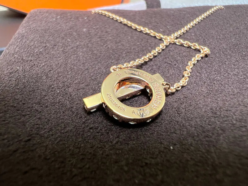 [Brand New]Hermes rose gold 小Q頸鏈