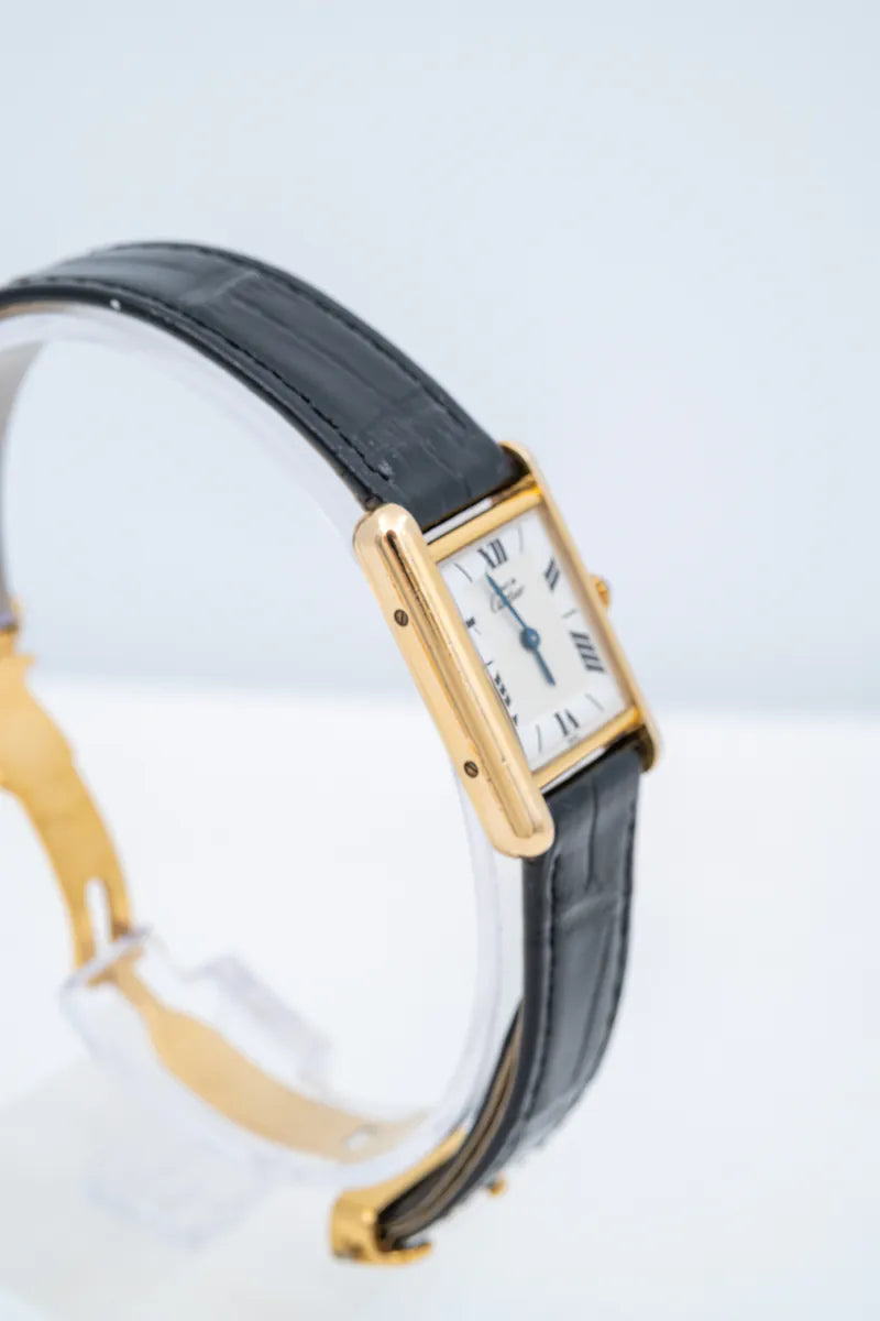 [Pre-owned] Cartier W1003154 1613 Vermeil Tank Quartz Vintage Watch