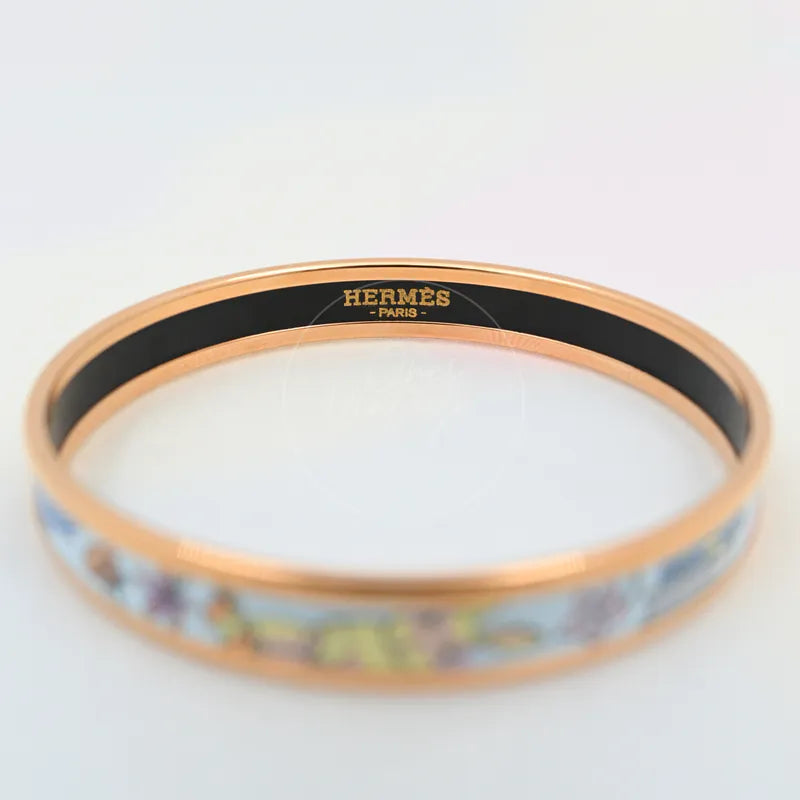 [Pre-owned] Hermes Enamel Tea For Two Bangle