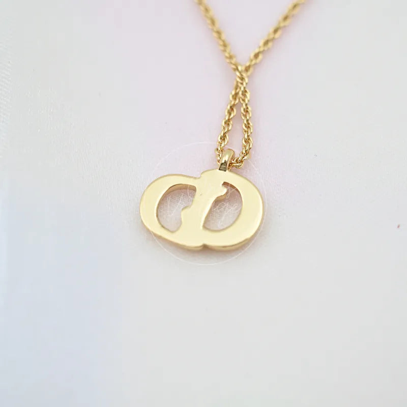 [Pre-owned] Christian Dior CD Pendant Necklace