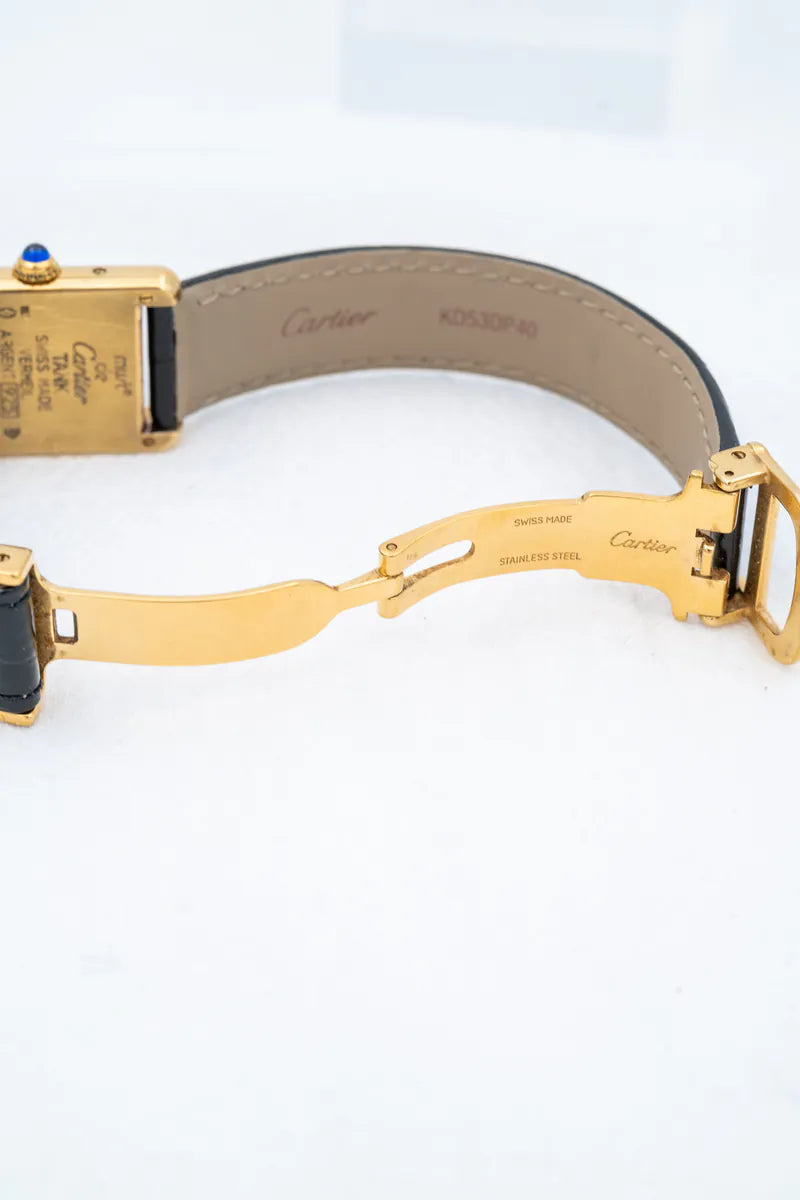 [Pre-owned] Cartier W1003154 1613 Vermeil Tank Quartz Vintage Watch