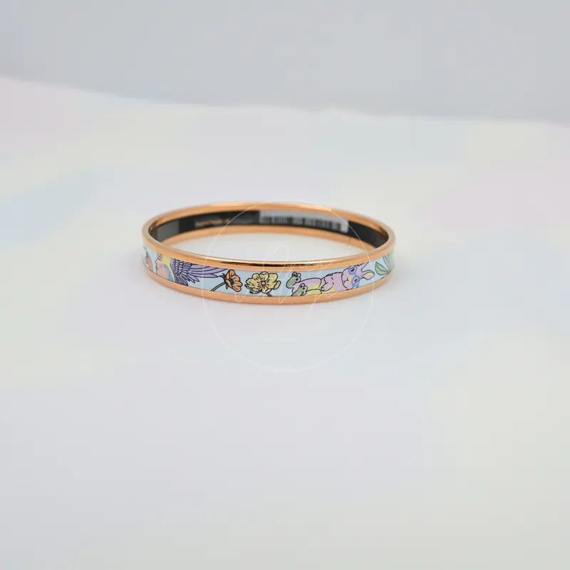 [Pre-owned] Hermes Enamel Tea For Two Bangle