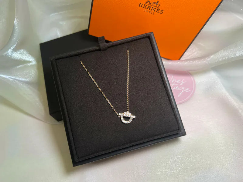 [Brand New]Hermes rose gold 小Q頸鏈