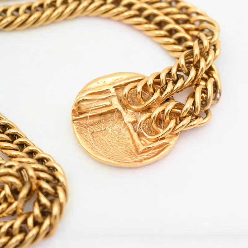 [Pre-owned] Chanel Gold Coin Cambon Belt