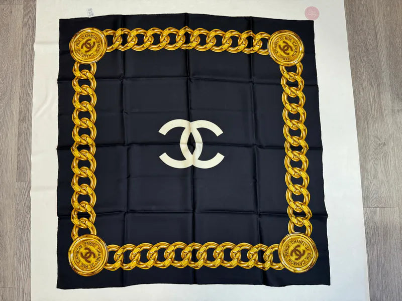 [Pre-Owned] Chanel CC Logo 金鍊 Scarf