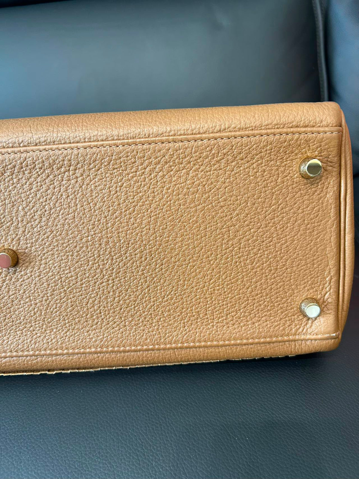 Hermes Kelly shoulder fringe Milk Tea