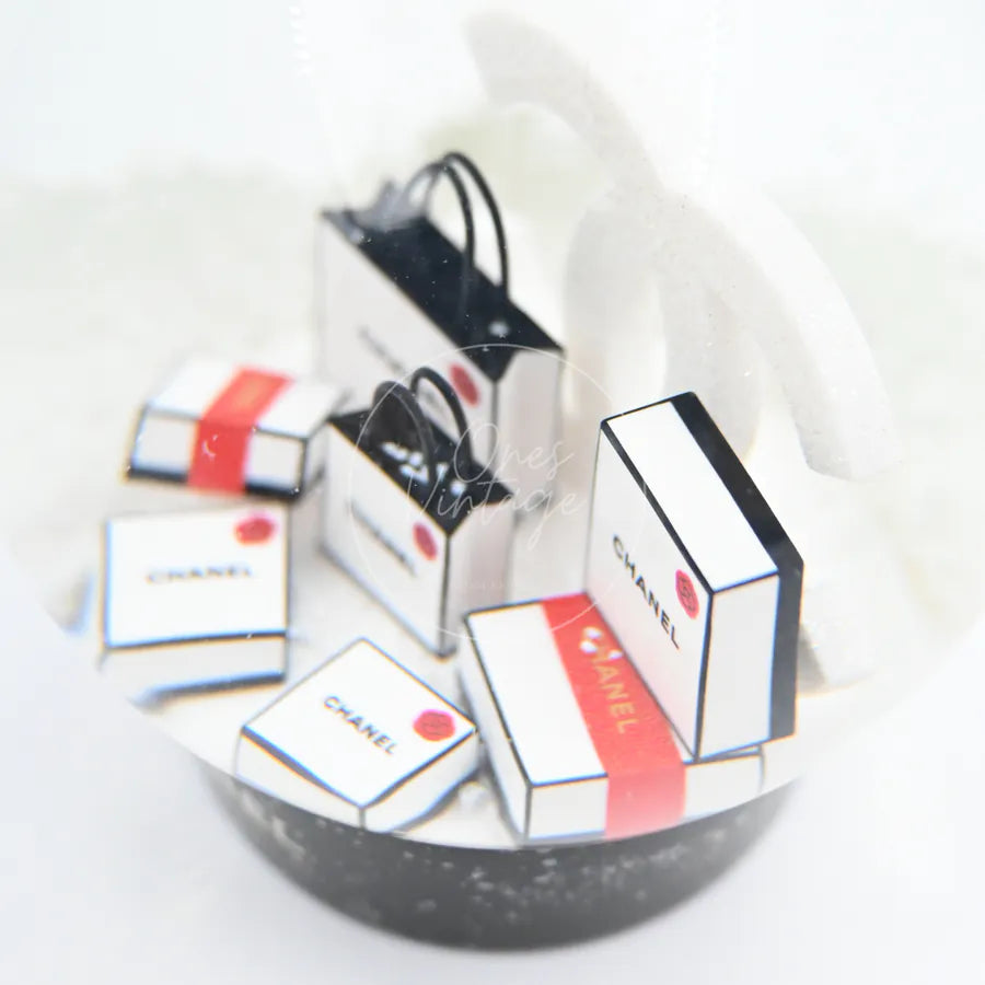 [Unused] Chanel Glass CC Shopping Bag Snow Globe