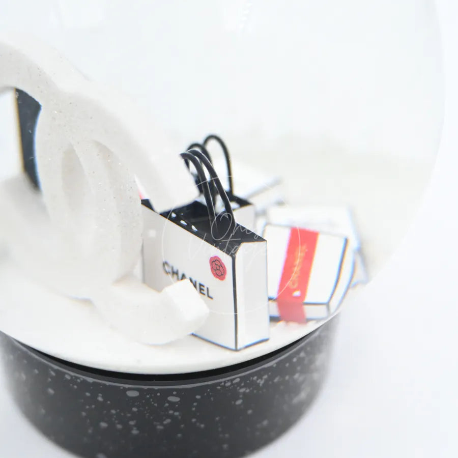 [Unused] Chanel Glass CC Shopping Bag Snow Globe