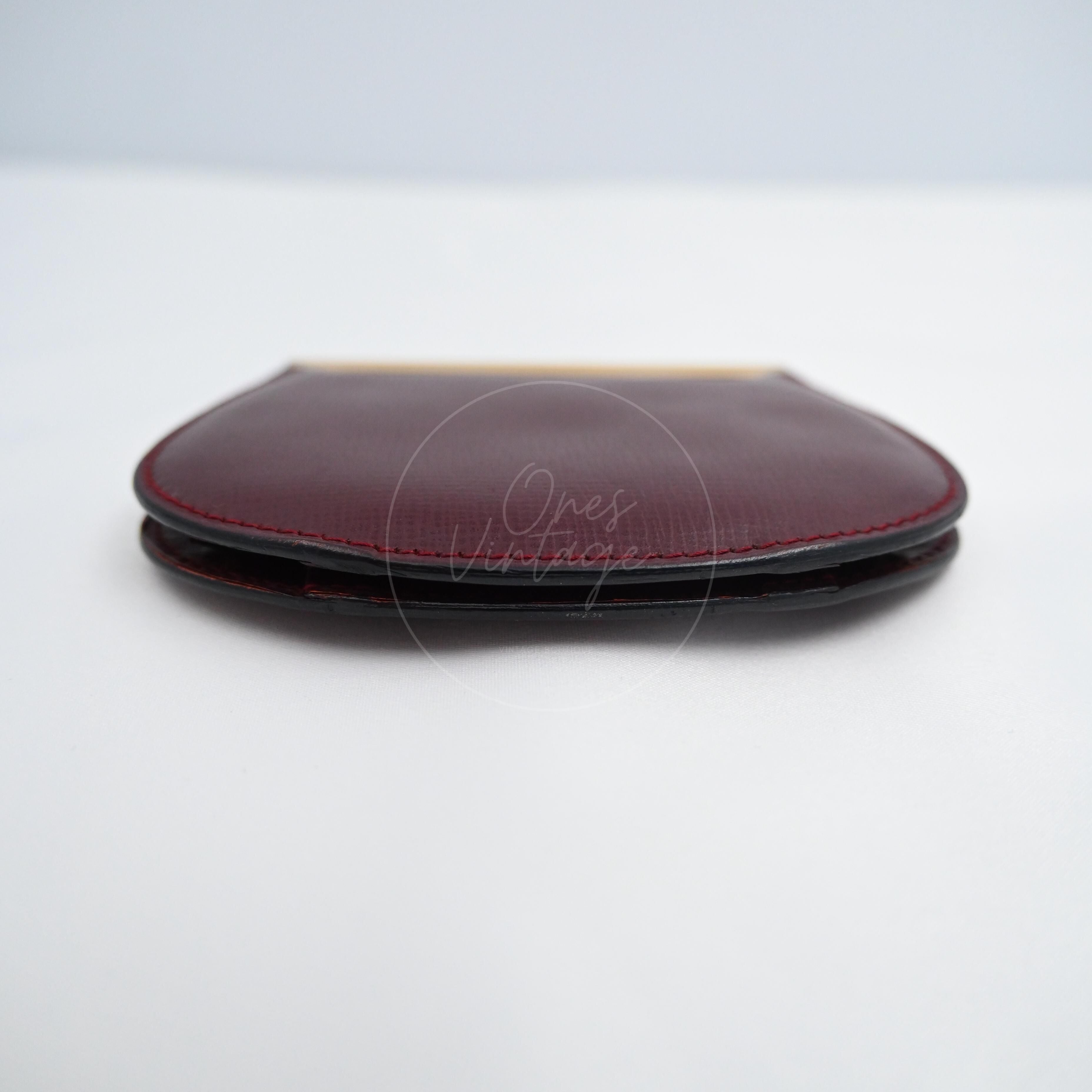 [Pre-owned] Cartier Mastline Bordeaux Red Coin Case Small Purse