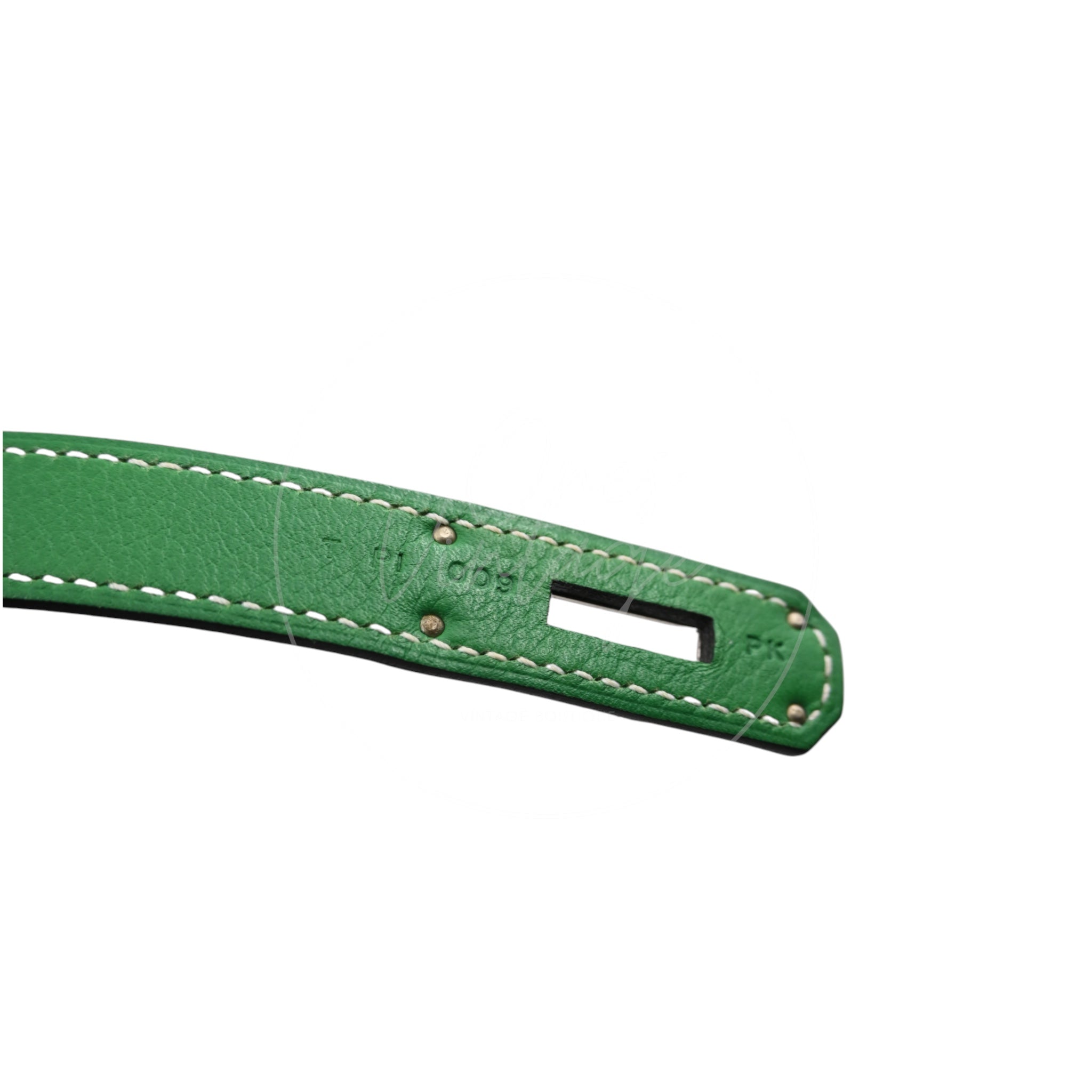 [Pre-owned] Hermes Birkin 30 Bambou, Vert de Gris and Taupe Doblis Stamp T