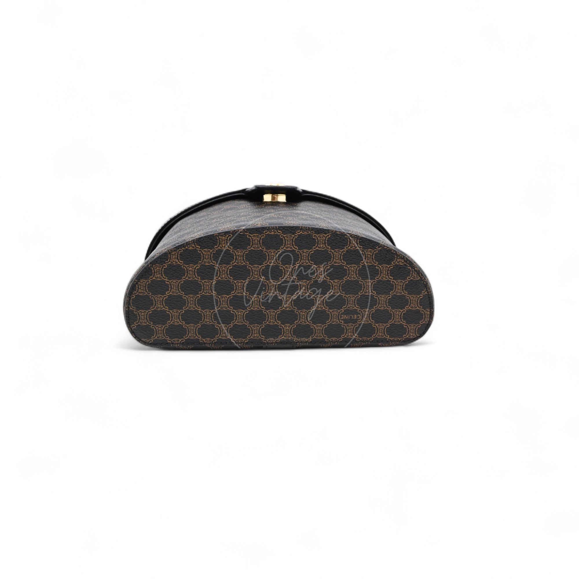 [Pre-owned] Celine Vintage Black Macadam Vanity Case