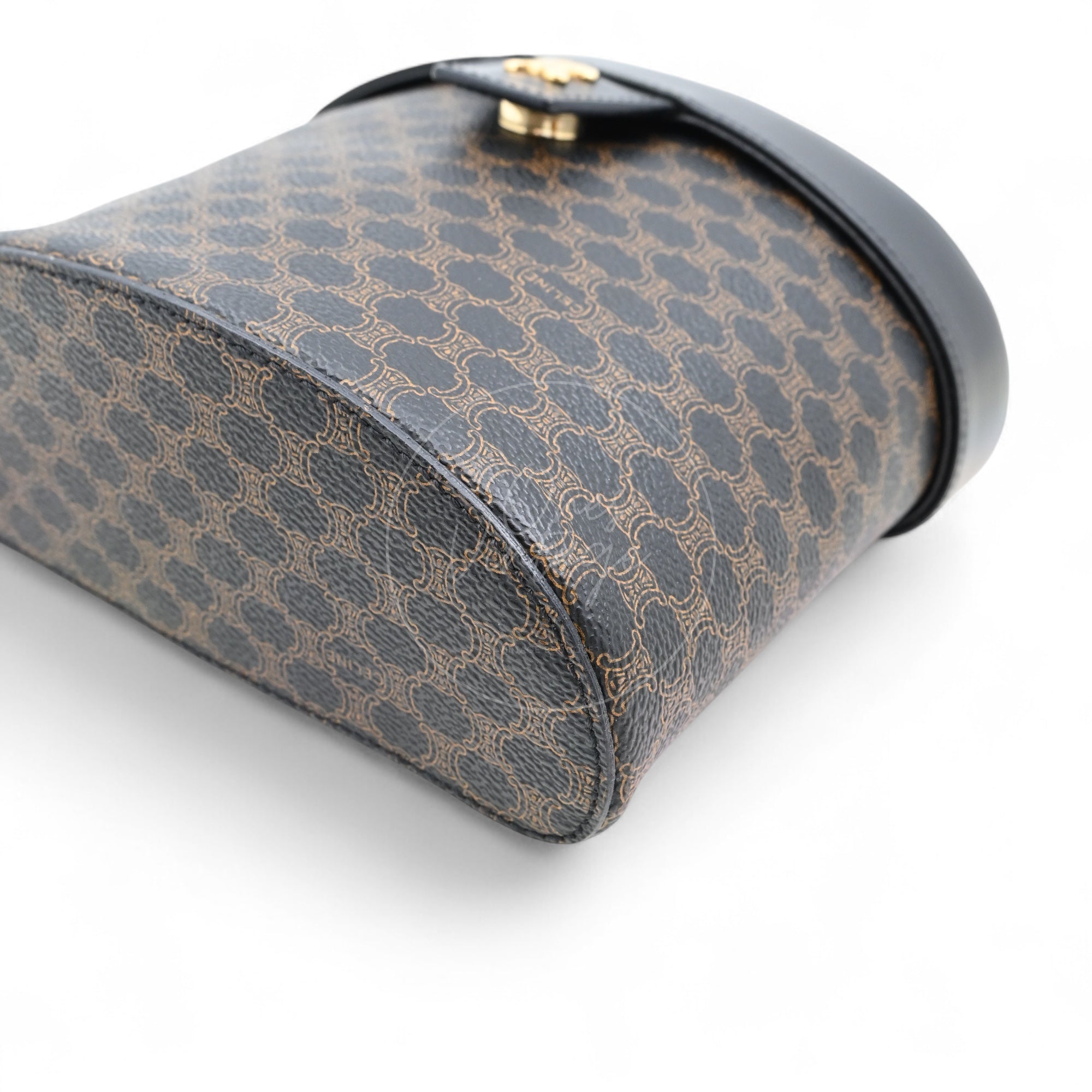 [Pre-owned] Celine Vintage Black Macadam Vanity Case