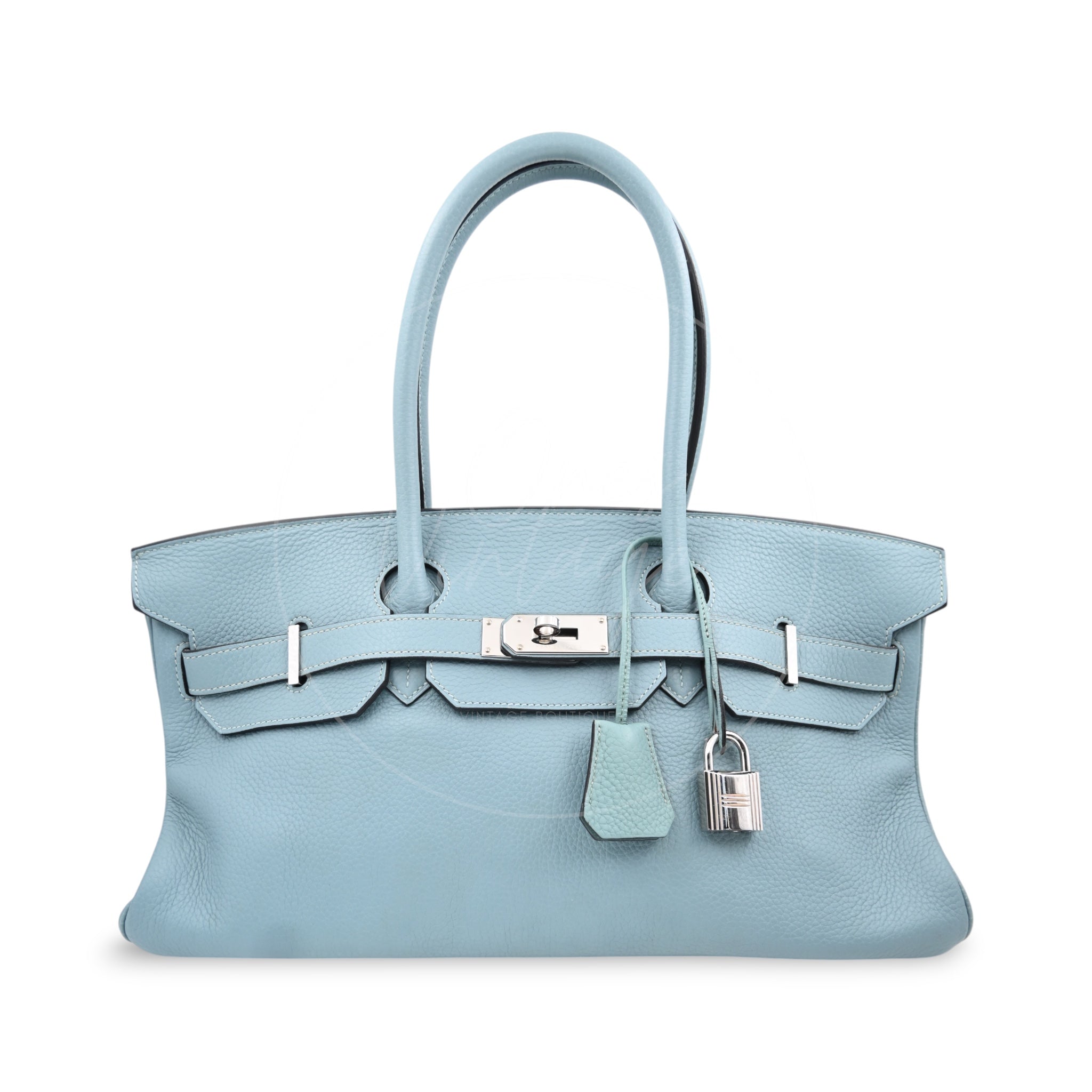 [Pre-owned] Hermes Sky Blue Birkin Shoulder PHW