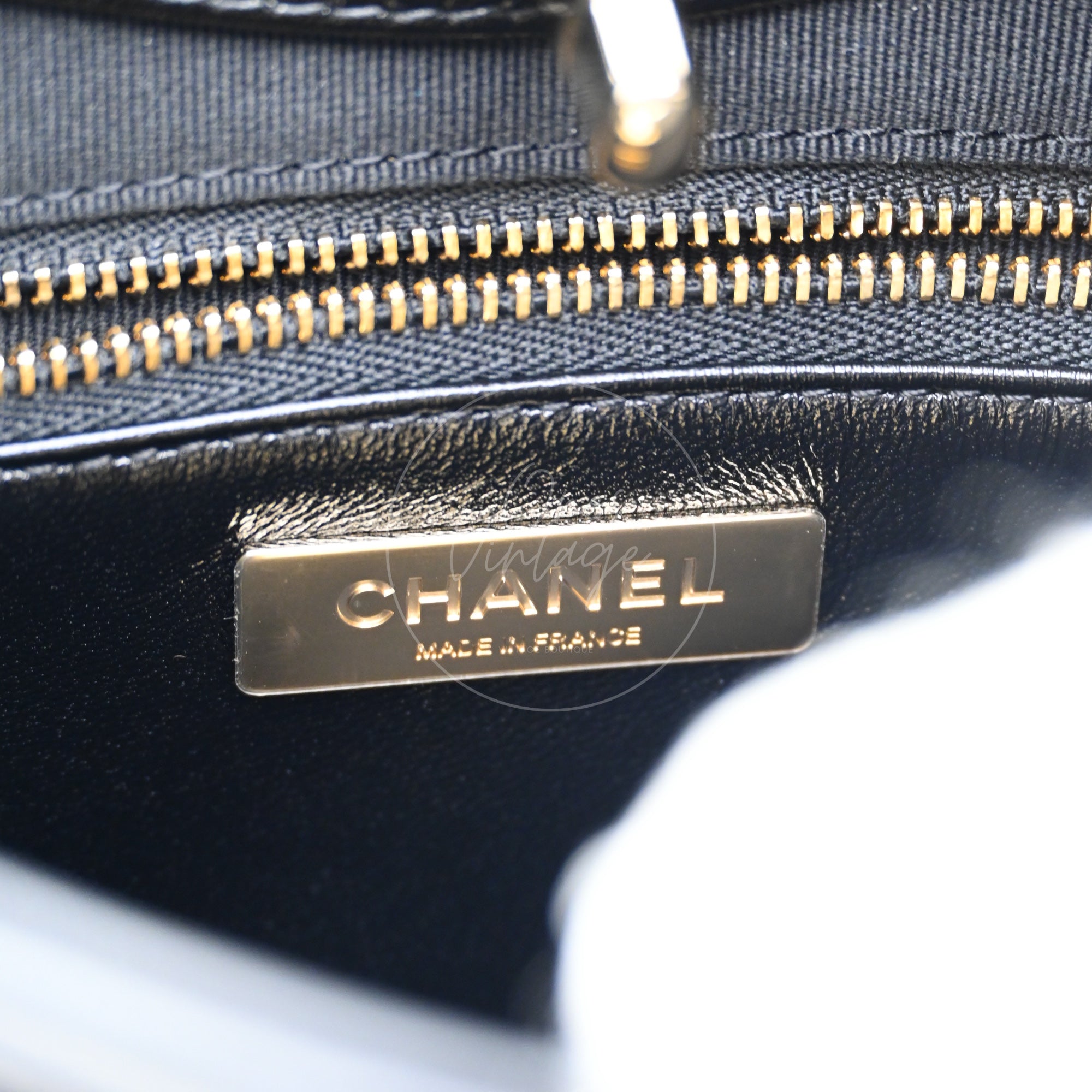 [Pre-owned] Chanel Mini 31 Black Shinny calfskin Microchip