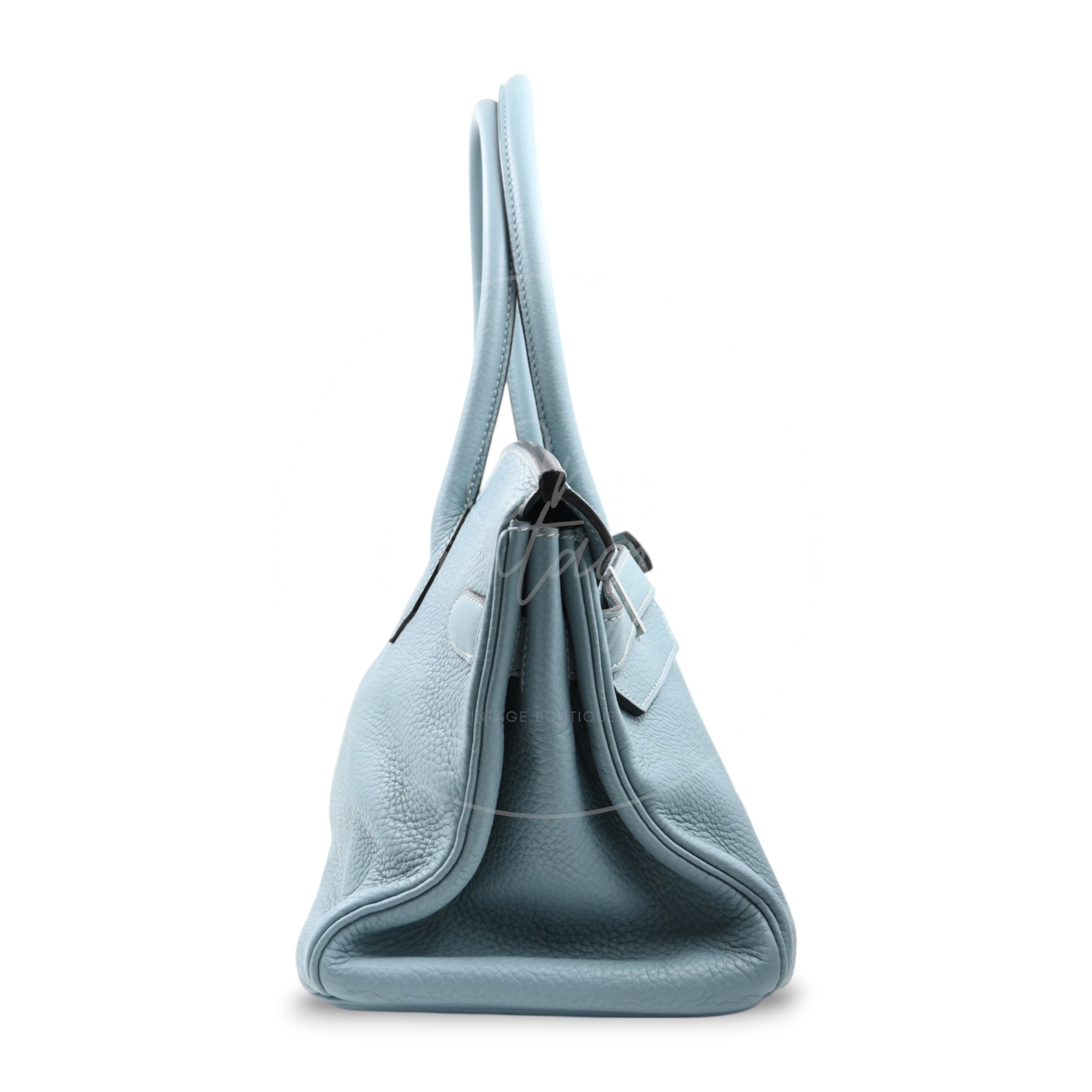 [Pre-owned] Hermes Sky Blue Birkin Shoulder PHW