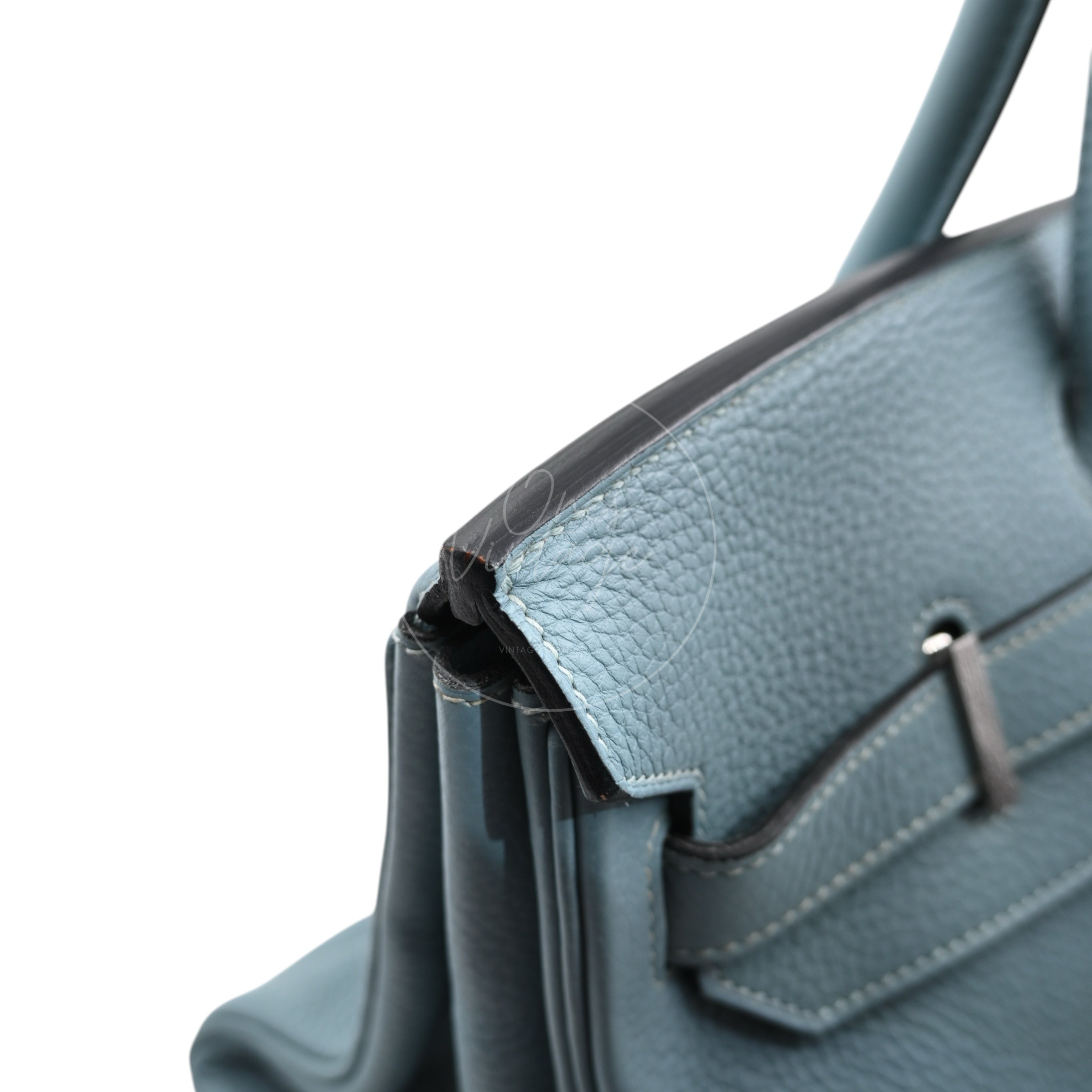 [Pre-owned] Hermes Sky Blue Birkin Shoulder PHW